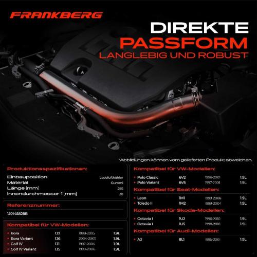 Frankberg 1x Kühlerschlauch Turboschlauch für VW Golf IV Polo Classic Audi A3 Seat Leon Toledo II Skoda Bild Frankberg 1x Kühlerschlauch Turboschlauch für VW Golf IV Polo Classic Audi A3 Seat Leon Toledo II Skoda
