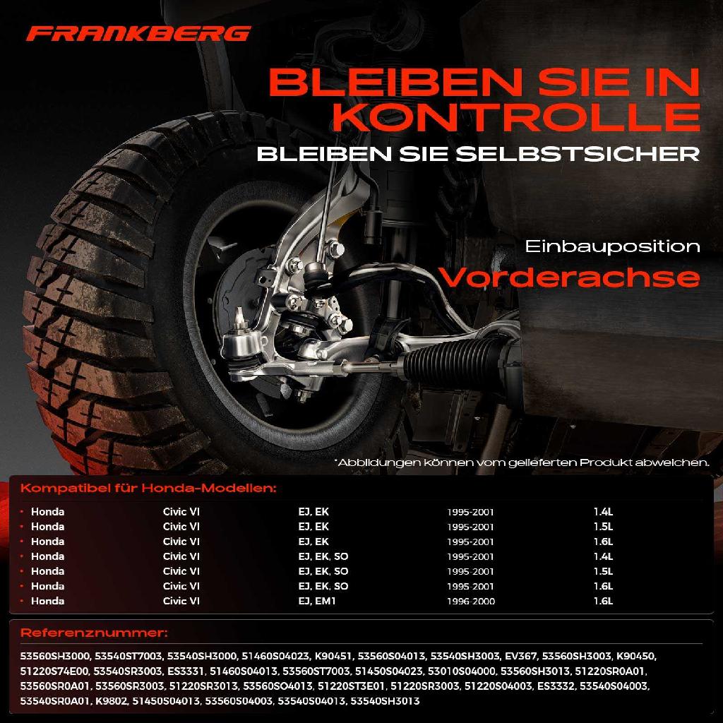 1x Querlenker Satz Vorderachse für Honda Civic VI Coupe Hatchback Stufenheck 1.6L 1.4L 1.5L 1995-2001