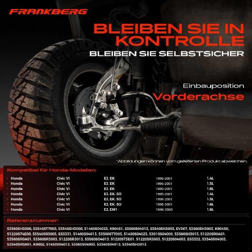 1x Querlenker Satz Vorderachse für Honda Civic VI Coupe Hatchback Stufenheck 1.6L 1.4L 1.5L 1995-2001 Bild 1x Querlenker Satz Vorderachse für Honda Civic VI Coupe Hatchback Stufenheck 1.6L 1.4L 1.5L 1995-2001