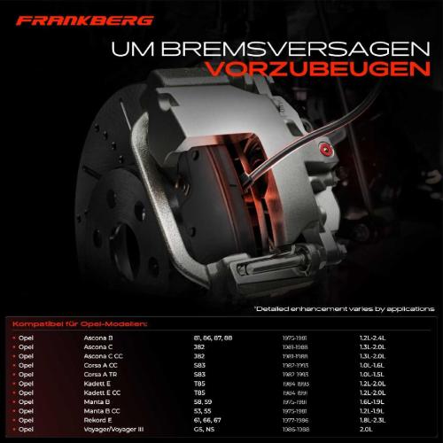 Frankberg 1x Warnkontakt Bremsbelagverschleiß Vorderachse für Opel Ascona B C CC Corsa A Kadett E Bild Frankberg 1x Warnkontakt Bremsbelagverschleiß Vorderachse für Opel Ascona B C CC Corsa A Kadett E