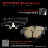 4x Bremsbeläge Hinterachse für BMW 1er Cabriolet Coupe E81 E87 E88 E82 E90 E93 E92 E91 E84