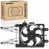 Frankberg 1x Motorkühller Einfachlüfter mit Kühlerlüfterrahmen Fiat Punto 188 1.2L 1999-2012