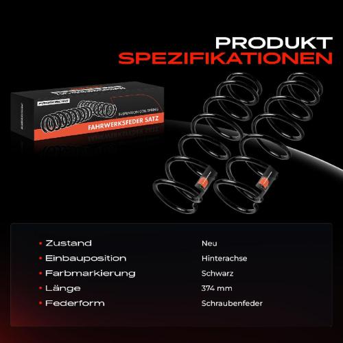 Frankberg 2x Fahrwerksfeder Hinterachse f r Mazda RX-8 FE SE 1.3L 2003-2012 Bild Frankberg 2x Fahrwerksfeder Hinterachse f r Mazda RX-8 FE SE 1.3L 2003-2012