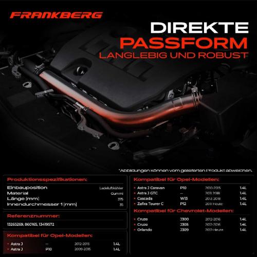 1x Kühlerschlauch Turboschlauch für Chevrolet Cruze Schrägheck Station Wagon Orlando Opel Astra J Caravan GTC Bild 1x Kühlerschlauch Turboschlauch für Chevrolet Cruze Schrägheck Station Wagon Orlando Opel Astra J Caravan GTC