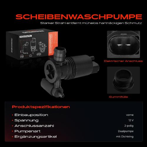 1x Waschwasserpumpe Scheibenreinigung Vorne für Land Rover Freelander 2 L359 2006-2014 Bild 1x Waschwasserpumpe Scheibenreinigung Vorne für Land Rover Freelander 2 L359 2006-2014