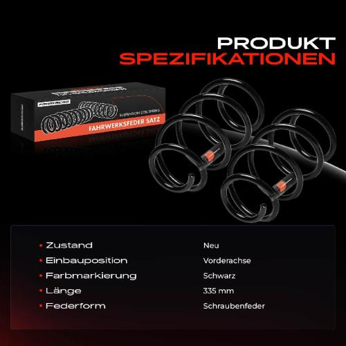 Frankberg 2x Fahrwerksfeder Vorderachse für Hyundai iX35 EL ELH LM KIA Sportage SL 2.0L 2013-2015 Bild Frankberg 2x Fahrwerksfeder Vorderachse für Hyundai iX35 EL ELH LM KIA Sportage SL 2.0L 2013-2015