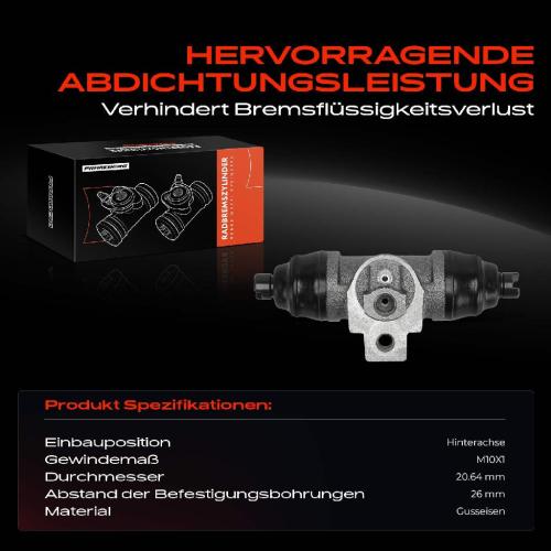 1x Radbremszylinder Hinten für VW Transporter T4 Bus Kasten Bild 1x Radbremszylinder Hinten für VW Transporter T4 Bus Kasten