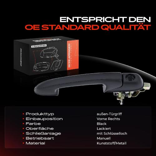 1x Türgriff Vorne Rechts außen für Fiat Brava 182 1.2L 1.4L 1.6L 1.8L 1.9L 1995-2002 Bild 1x Türgriff Vorne Rechts außen für Fiat Brava 182 1.2L 1.4L 1.6L 1.8L 1.9L 1995-2002