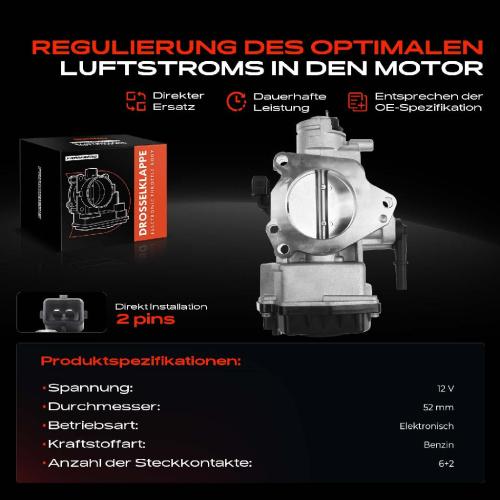 Frankberg 1x Drosselklappe Drosselklappenstutzen für Citroën C4 Fiat Ulysse Lancia Phedra Peugeot 206 307 Bild Frankberg 1x Drosselklappe Drosselklappenstutzen für Citroën C4 Fiat Ulysse Lancia Phedra Peugeot 206 307