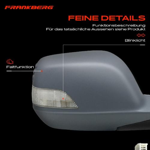 Frankberg 1x Außenspiegel Rechts für Honda CR-V III RE 2.0L 2.2L 2006-2012 Bild Frankberg 1x Außenspiegel Rechts für Honda CR-V III RE 2.0L 2.2L 2006-2012
