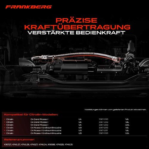 2x Seilzug Feststellbremse Hinterachse beidseitig für Citroen C4 Picasso I Grand Picasso I Bild 2x Seilzug Feststellbremse Hinterachse beidseitig für Citroen C4 Picasso I Grand Picasso I