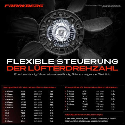 1x Lüfterkupplung Kühlerlüfte für Mercedes-Benz W202 S202 C208 A208 W210 S210 R129 Bild 1x Lüfterkupplung Kühlerlüfte für Mercedes-Benz W202 S202 C208 A208 W210 S210 R129