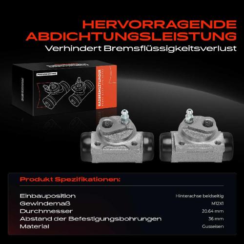 2x Radbremszylinder Hinten für Peugeot 207 405 I II Break Bild 2x Radbremszylinder Hinten für Peugeot 207 405 I II Break