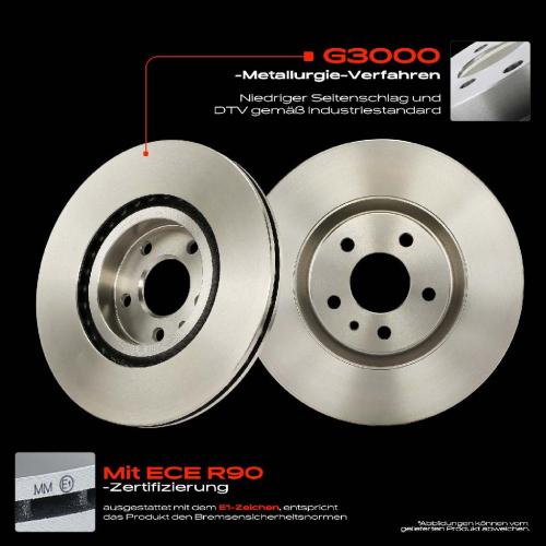 2x Bremsscheiben Vorderachse für Alfa Romeo GTV 916 Spider 1.8L 2.0L 1995-2005 Bild 2x Bremsscheiben Vorderachse für Alfa Romeo GTV 916 Spider 1.8L 2.0L 1995-2005