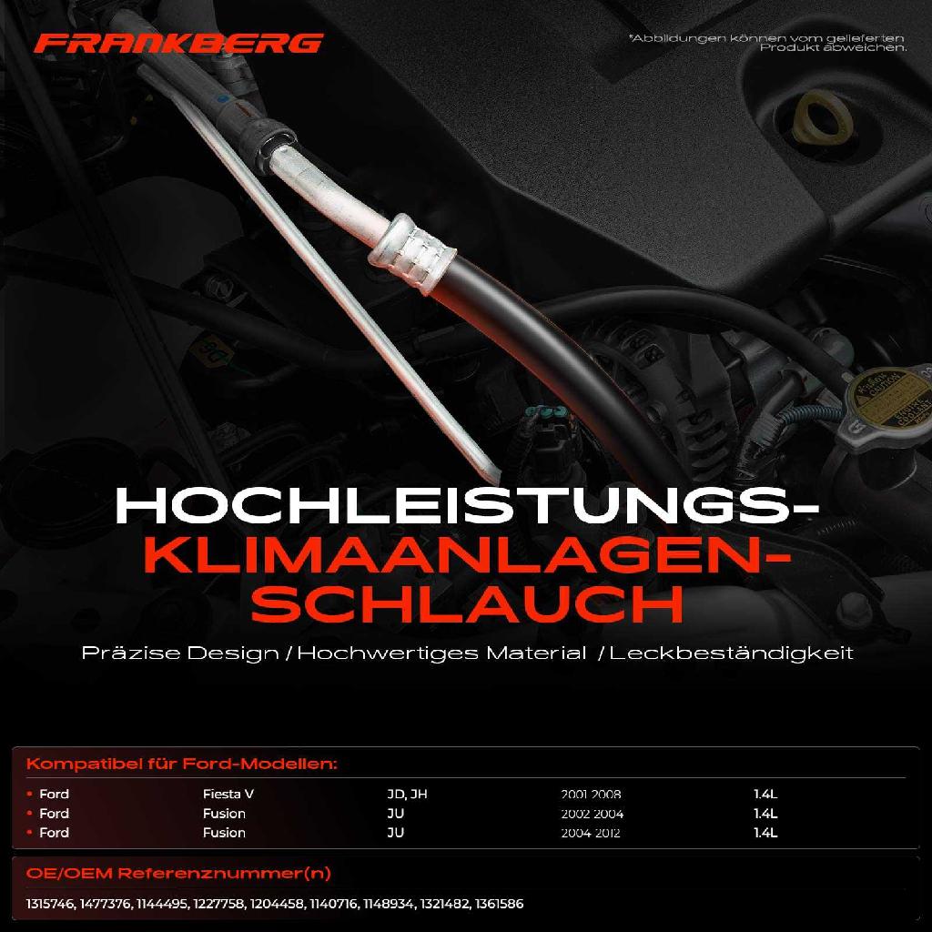 1x Hochdruckleitung Niederdruckleitung Klimaanlage für Ford Fiesta V JD JH Fusion JU 1.4L