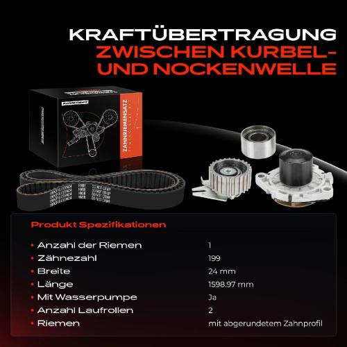 1x Zahnriemensatz Zahnriemen Wasserpumpe für Alfa Romeo Fiat Croma Stilo Opel Astra Bild 1x Zahnriemensatz Zahnriemen Wasserpumpe für Alfa Romeo Fiat Croma Stilo Opel Astra