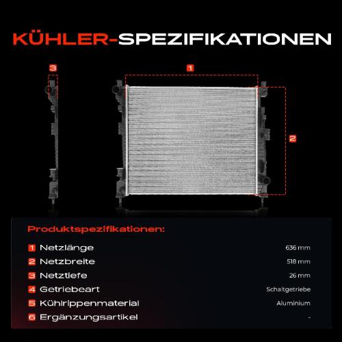 1x Kühler Wasserkühler Motorkühler für Dodge WD 3.6L Jeep Grand Cherokee IV WK 3.0L Bild 1x Kühler Wasserkühler Motorkühler für Dodge WD 3.6L Jeep Grand Cherokee IV WK 3.0L