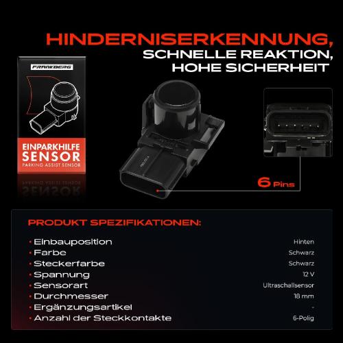 1x Parksensor PDC Sensor Hinten für Opel Astra J P10 Corsa D Insignia A Bild 1x Parksensor PDC Sensor Hinten für Opel Astra J P10 Corsa D Insignia A