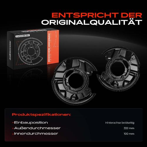 Frankberg 2x Ankerblech Bremsscheibe Hinterachse Beidseitig für Mercedes-Benz 124 Stufenheck C124 W124 W201 Bild Frankberg 2x Ankerblech Bremsscheibe Hinterachse Beidseitig für Mercedes-Benz 124 Stufenheck C124 W124 W201