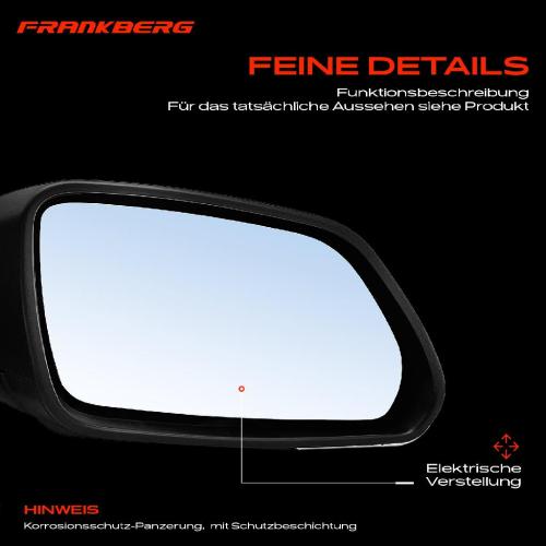 Frankberg 1x Außenspiegel Rechts für VW Polo 9A 9N 9N 1.2L 1.4L 1.6L 1.8L 1.9L 2.0L 2001-2009 Bild Frankberg 1x Außenspiegel Rechts für VW Polo 9A 9N 9N 1.2L 1.4L 1.6L 1.8L 1.9L 2.0L 2001-2009