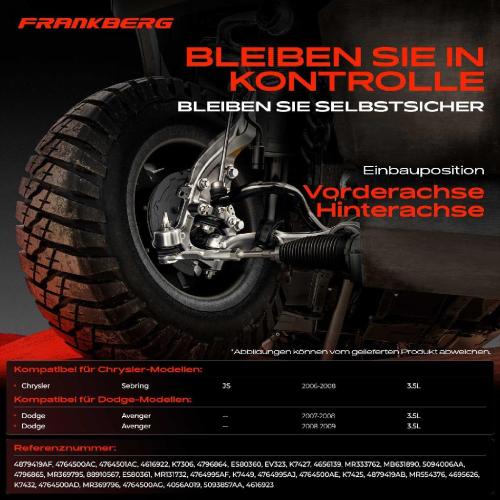 1x Querlenker Satz Vorderachse für Chrysler Sebring JS Dodge Avenger 3.5L 2006-2009 Bild 1x Querlenker Satz Vorderachse für Chrysler Sebring JS Dodge Avenger 3.5L 2006-2009