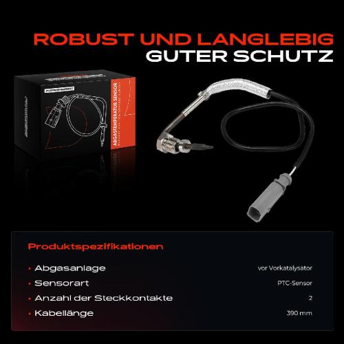 Frankberg 1x Abgastemperatursensor für VW Golf Passat Audi A3 Limousine Q3 Seat Leon Skoda Bild Frankberg 1x Abgastemperatursensor für VW Golf Passat Audi A3 Limousine Q3 Seat Leon Skoda
