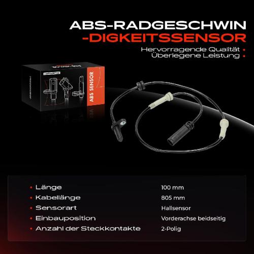 Frankberg 1x ABS Sensor Vorderachse beidseitig für BMW G31 F90 G30 G32 G11 G12 F91 G14 F92 G15 F93 G16 Bj ab 2015 Bild Frankberg 1x ABS Sensor Vorderachse beidseitig für BMW G31 F90 G30 G32 G11 G12 F91 G14 F92 G15 F93 G16 Bj ab 2015