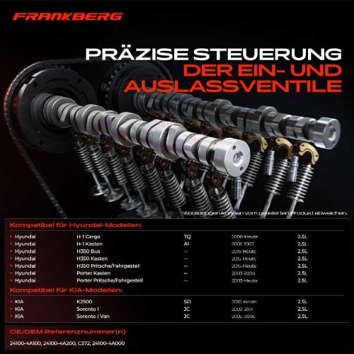 1x Nockenwelle für Hyundai H-1 A1 TQ KIA Sorento I JC 2002-2009 Bild 1x Nockenwelle für Hyundai H-1 A1 TQ KIA Sorento I JC 2002-2009