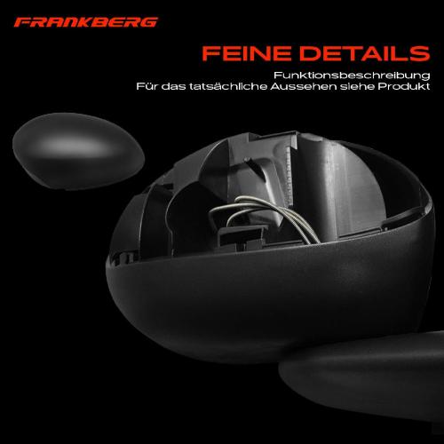 Frankberg 1x Außenspiegel Rechts für Citroën C1 Peugeot 107 PM PN Toyota Aygo 1.0L 1.4L 2005-2014 Bild Frankberg 1x Außenspiegel Rechts für Citroën C1 Peugeot 107 PM PN Toyota Aygo 1.0L 1.4L 2005-2014
