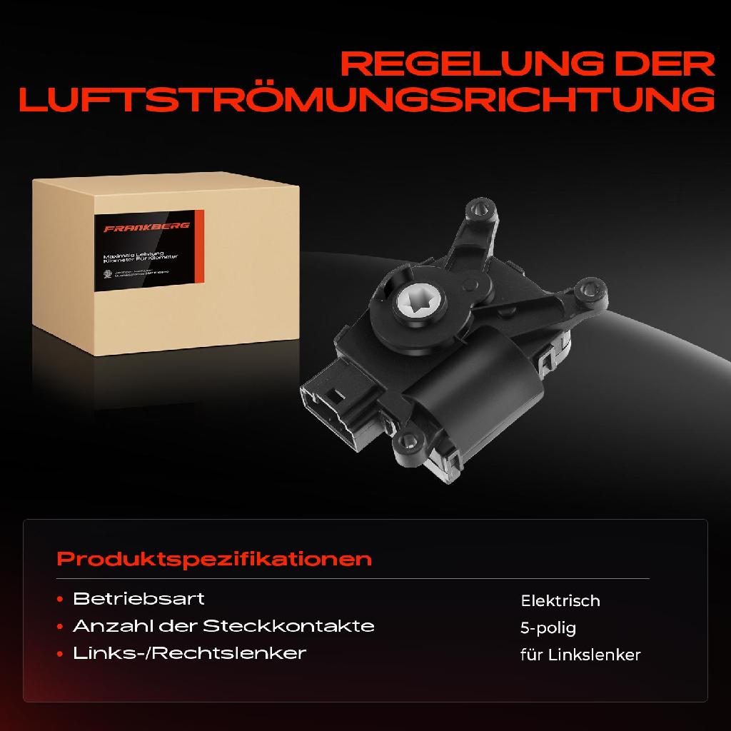 2x Stellmotor Mischklappe Klimaanlage für VW Golf 5 1K1 6 5K1 Audi Q3 Seat Skoda