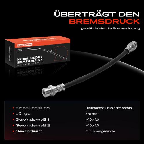Frankberg 1x Bremsschlauch Bremsschläuche Hinterachse Links oder Rechts für KIA Carens I FC Shuma FB 1.6L Bild Frankberg 1x Bremsschlauch Bremsschläuche Hinterachse Links oder Rechts für KIA Carens I FC Shuma FB 1.6L