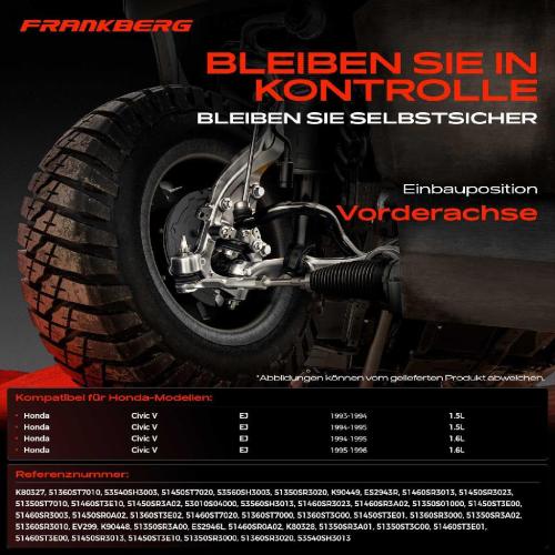 1x Querlenker Satz Vorderachse für Honda Civic V Coupe EJ 1.5L 1.6L 1993-1996 Bild 1x Querlenker Satz Vorderachse für Honda Civic V Coupe EJ 1.5L 1.6L 1993-1996