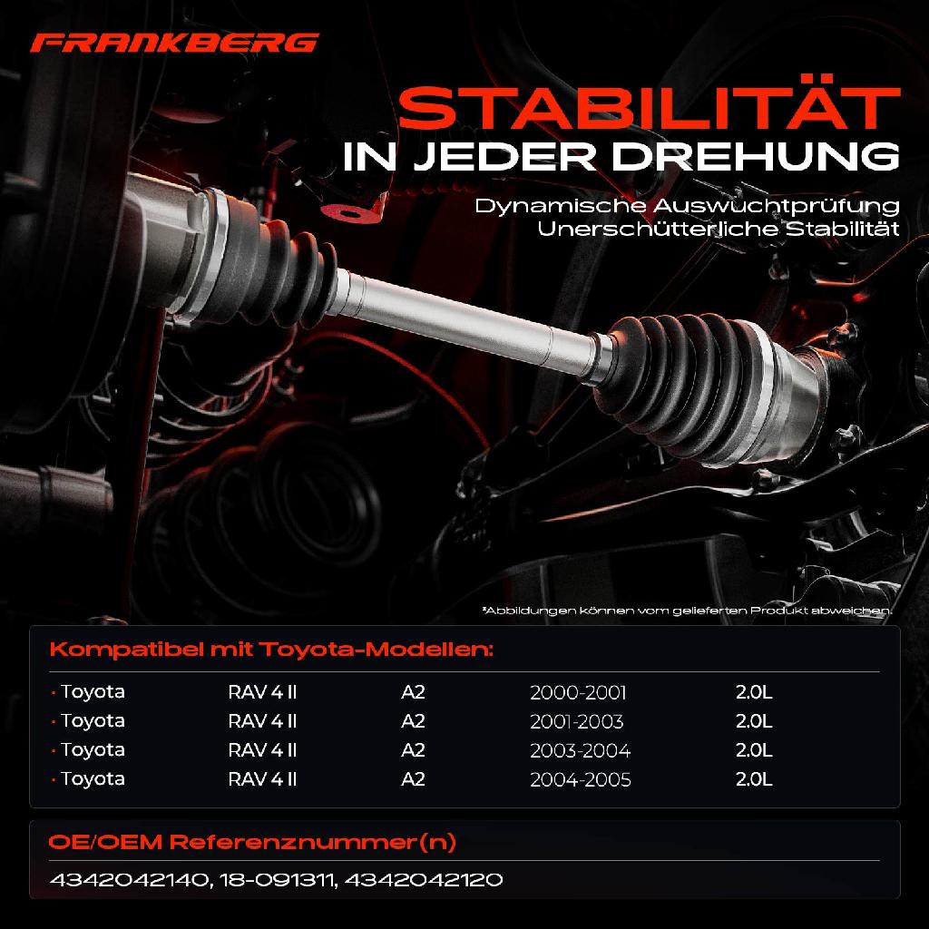 1x Antriebswelle Vorderachse Links für Toyota RAV 4 II A2 2.0L 2000-2005