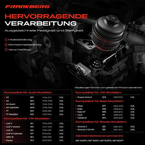 1x Ölfiltergehäuse für VW Golf 5/6 Audi A3 A4 TT Seat Skoda Bild 1x Ölfiltergehäuse für VW Golf 5/6 Audi A3 A4 TT Seat Skoda