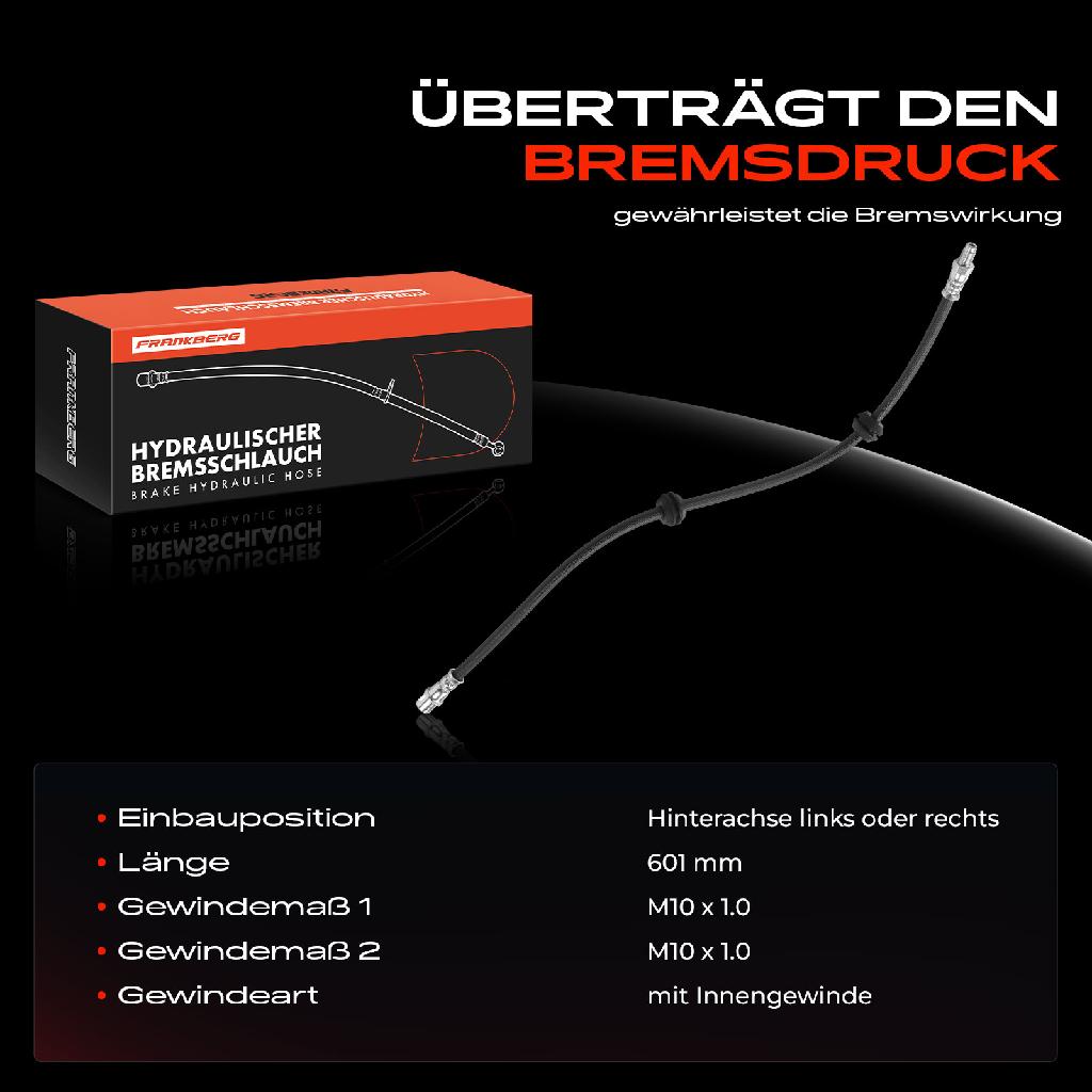 1x Bremsschlauch Bremsschläuche Hinterachse Links oder Rechts für Mercedes-Benz R-Klasse V251 W251 3.0L-6.2L