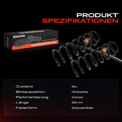 2x Fahrwerksfeder Hinterachse für Chevrolet Aveo/Kalos T200 T250 T255 Bj ab 2003 Bild 2x Fahrwerksfeder Hinterachse für Chevrolet Aveo/Kalos T200 T250 T255 Bj ab 2003