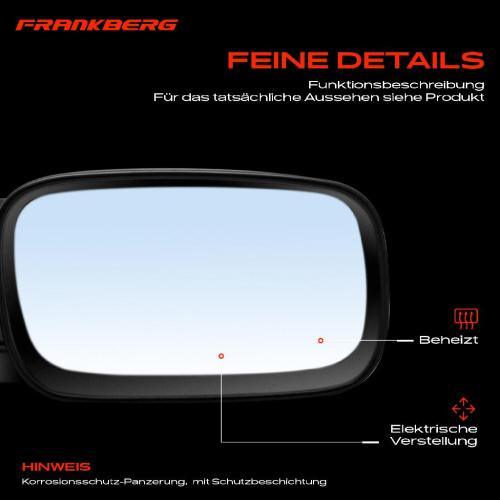 Frankberg 1x Außenspiegel Rechts für VW Passat Variant 35I 3A2 35I 3A5 1988-1997 Bild Frankberg 1x Außenspiegel Rechts für VW Passat Variant 35I 3A2 35I 3A5 1988-1997