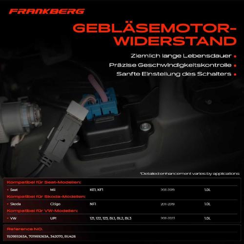 1x Widerstand Vorwiderstand Gebläsemotor für VW UP! Seat Mii KE1 KF1 Skoda Citigo Bild 1x Widerstand Vorwiderstand Gebläsemotor für VW UP! Seat Mii KE1 KF1 Skoda Citigo