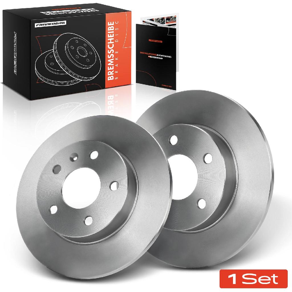 Frankberg 2x Bremsscheiben Hinterachse für Opel Astra G Cabriolet Caravan CC Coupe Kasten/Kombi 1998-2017