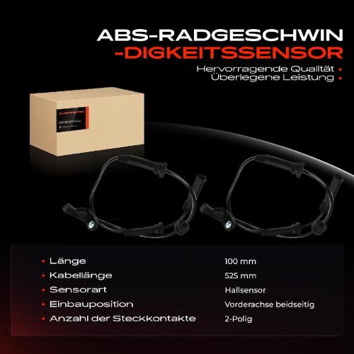 2x ABS Sensor Vorne für BMW F20 F21 F23 F22 F87 F34 F30 F80 F31 F33 F83 F32 F82 F36 Bj ab 2011 Bild 2x ABS Sensor Vorne für BMW F20 F21 F23 F22 F87 F34 F30 F80 F31 F33 F83 F32 F82 F36 Bj ab 2011