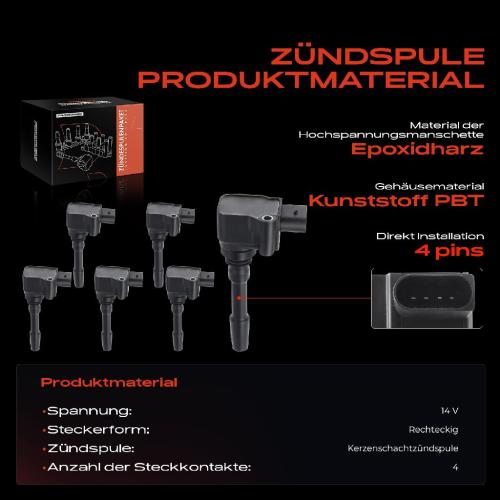 6x Zündmodul Zündspule für Porsche Cayenne 92A Macan 95B Panamera 970 3.6L 3.0L Bj ab 2013 Bild 6x Zündmodul Zündspule für Porsche Cayenne 92A Macan 95B Panamera 970 3.6L 3.0L Bj ab 2013