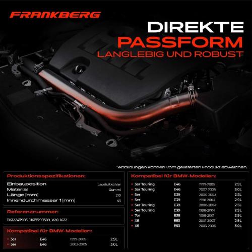 1x Kühlerschlauch Turboschlauch für BMW 3er E46 3er Touring 5er E39 5er Touring 7er E38 X5 E53 Bild 1x Kühlerschlauch Turboschlauch für BMW 3er E46 3er Touring 5er E39 5er Touring 7er E38 X5 E53