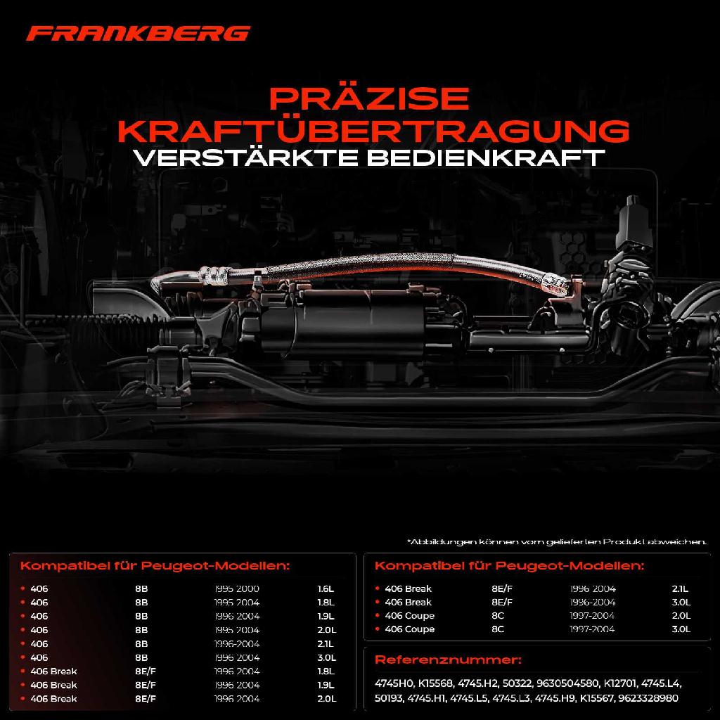 3x Seilzug Feststellbremse Hinterachse rechts für Peugeot 406 Break Coupe 8B 8E/F 8C