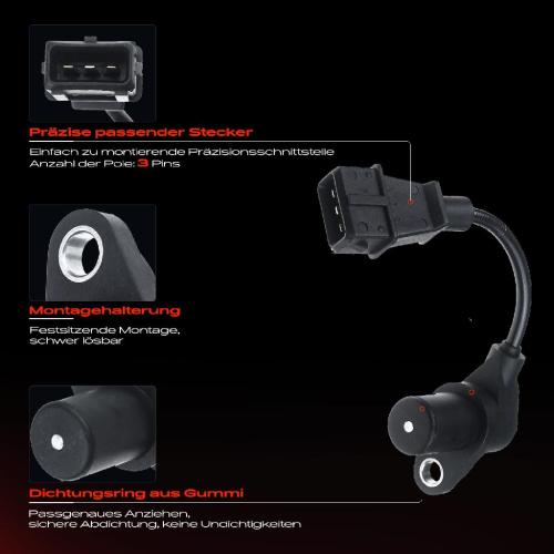 Frankberg 1x Kurbelwellensensor Impulsgeber für Ferrari F355 Berlinetta GTS Spider 1994-2000 3.5L Bild Frankberg 1x Kurbelwellensensor Impulsgeber für Ferrari F355 Berlinetta GTS Spider 1994-2000 3.5L