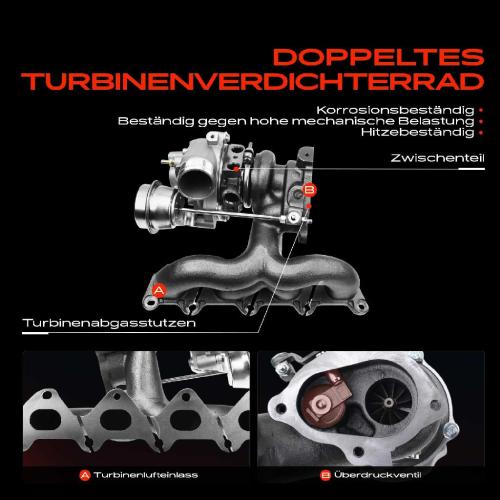 1x Turbolader Abgaskrümmer Einheit für VW Golf Polo Passat Sharan Tiguan Touran Audi A1 Sportback Seat Skoda Bild 1x Turbolader Abgaskrümmer Einheit für VW Golf Polo Passat Sharan Tiguan Touran Audi A1 Sportback Seat Skoda