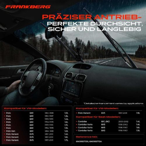 Frankberg 1x Wischermotor Scheibenwischermotor Hinten für VW Polo Van Kasten/Schrägheck 6N1 Seat Cordoba Bild Frankberg 1x Wischermotor Scheibenwischermotor Hinten für VW Polo Van Kasten/Schrägheck 6N1 Seat Cordoba