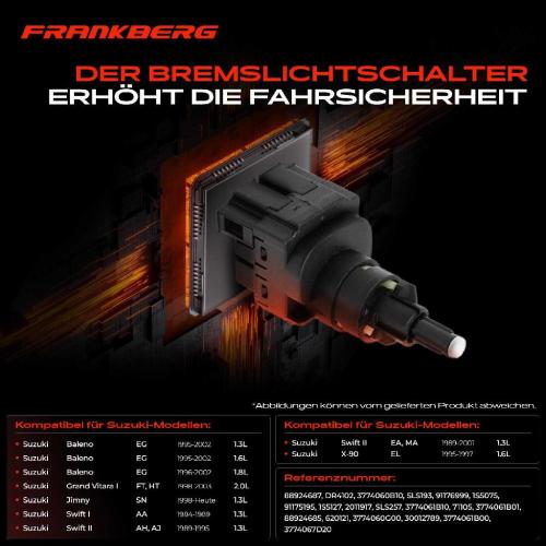 1x Bremslichtschalter für Suzuki Swift 1 2 Vitara Baleno Jimny X-90 Bild 1x Bremslichtschalter für Suzuki Swift 1 2 Vitara Baleno Jimny X-90