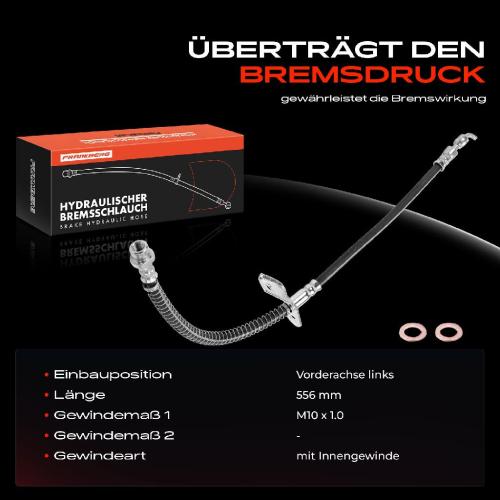 Frankberg 1x Bremsschlauch Bremsschläuche Vorderachse Links für Hyundai i30 FD KIA Cee'D ED Bild Frankberg 1x Bremsschlauch Bremsschläuche Vorderachse Links für Hyundai i30 FD KIA Cee'D ED