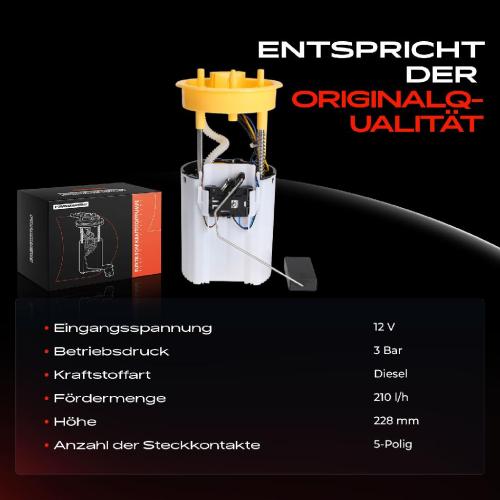 Frankberg 1x Kraftstoffpumpe für VW Polo Van Audi A1 Sportback Seat Ibiza IV Sportcoupe ST Skoda Fabia II Combi Bild Frankberg 1x Kraftstoffpumpe für VW Polo Van Audi A1 Sportback Seat Ibiza IV Sportcoupe ST Skoda Fabia II Combi