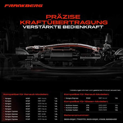 1x Seilzug Feststellbremse Hinterachse rechts für Nissan Kubistar X76 Renault Kangoo KC Bild 1x Seilzug Feststellbremse Hinterachse rechts für Nissan Kubistar X76 Renault Kangoo KC